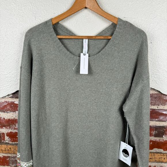 Daily Practice Anthropologie Dress Size Medium Green Knit Sweater Turtleneck NWT - Picture 2 of 11